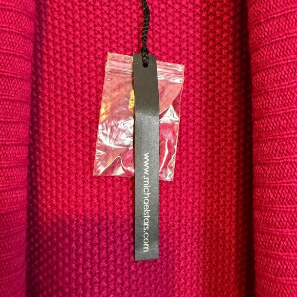 Michael Stars Wool Cashmere Shawl Collar Sleeveless Fuchsia Sweater Size 2 Soft - Picture 5 of 10